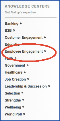 screenshot of Gallup showing 'Employee Engagement'